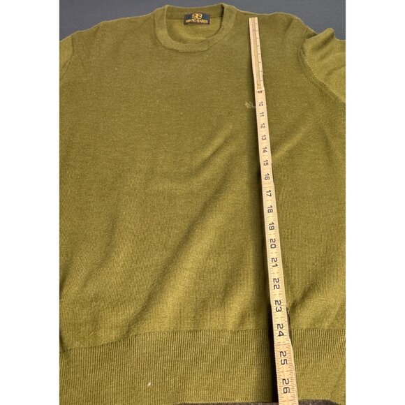 Spains Bruno Baresi Men's Olive Green Wool Blend Crew Neck Sweater EU 52/XL - Picture 6 of 9